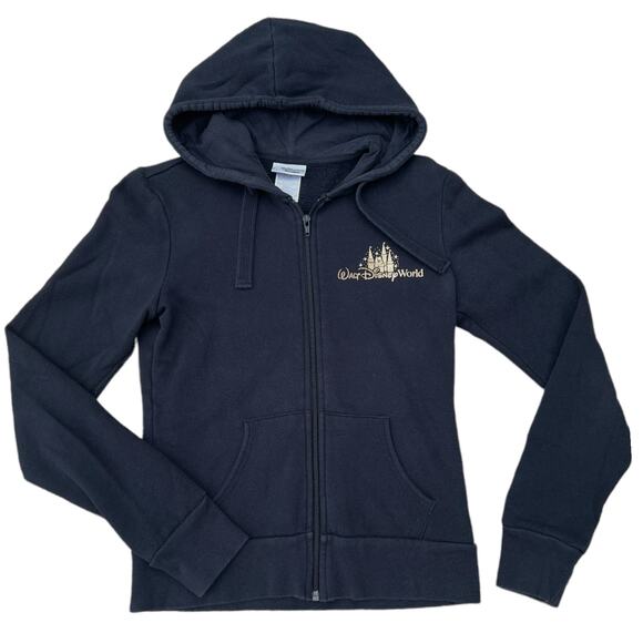 Walt Disney World Disneyland Resort Metallic Zip-up Hoodie Sweatshirt Sz S - Picture 2 of 5